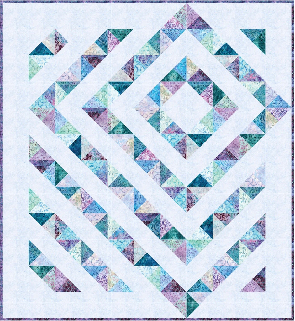Four Patch Charm Digital Download – quilt pattern – colorful textile design