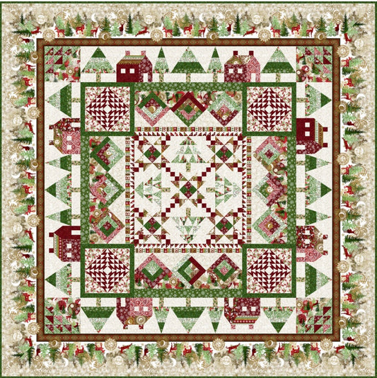 Winter Solstice II Magic Winter Sampler Quilt Kit – quilt kit – colorful textile design