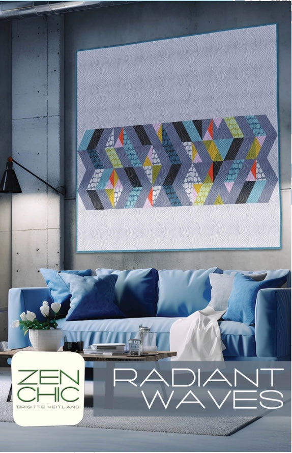 Radiant Waves – quilt pattern – colorful textile design