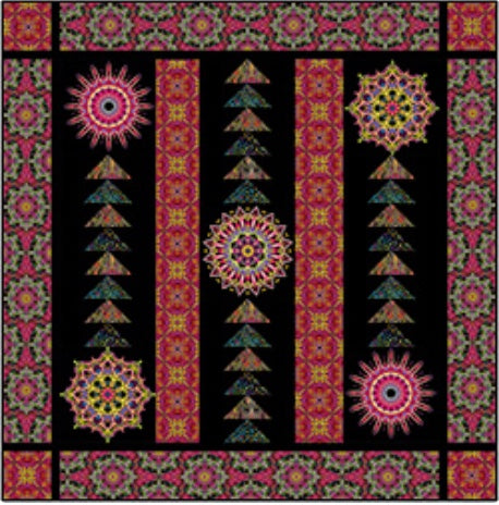Needle Stars - Chandelier Fuchsia