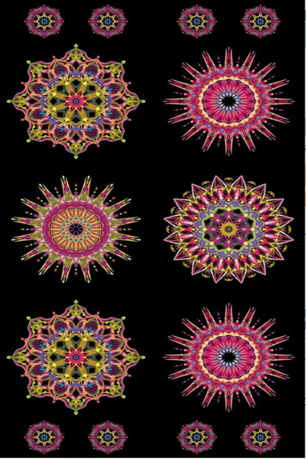 Needle Stars - Red/Multi Quilt Panel - 24" – fabric panel – fabric panel included