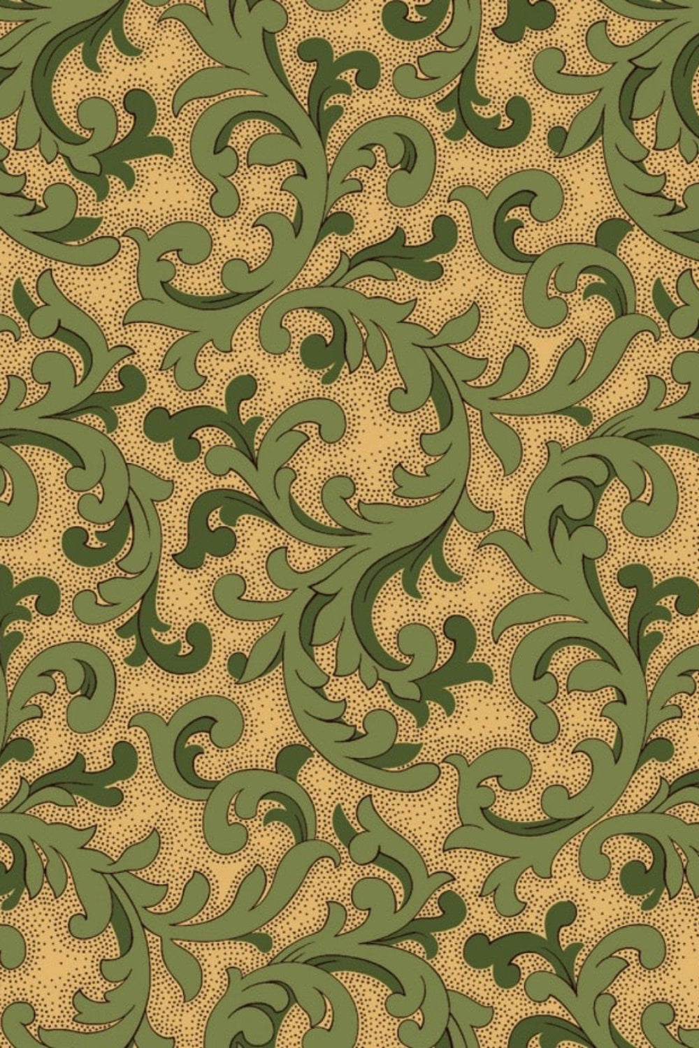 Vintage Charm by Judie Rothermel Collection - Green Twister – fabric – colorful textile design