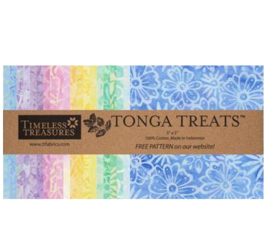 Pixie, Tonga Batik by Timeless Treasures,Charm Pack 5" x 5", 42 Pcs. – 5" square – colorful textile design