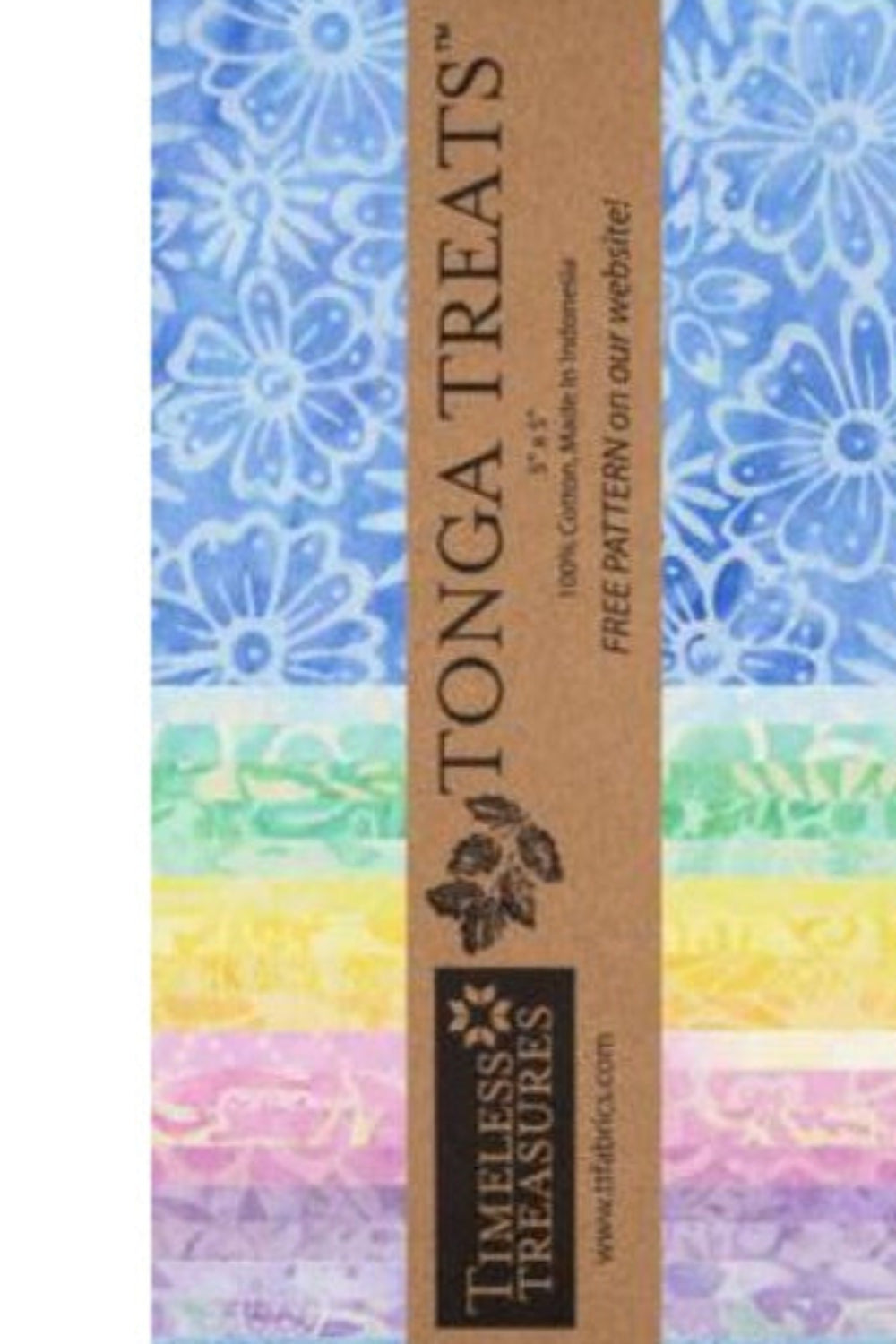 Pixie, Tonga Batik by Timeless Treasures,Charm Pack 5" x 5", 42 Pcs. – 5" square – colorful textile design