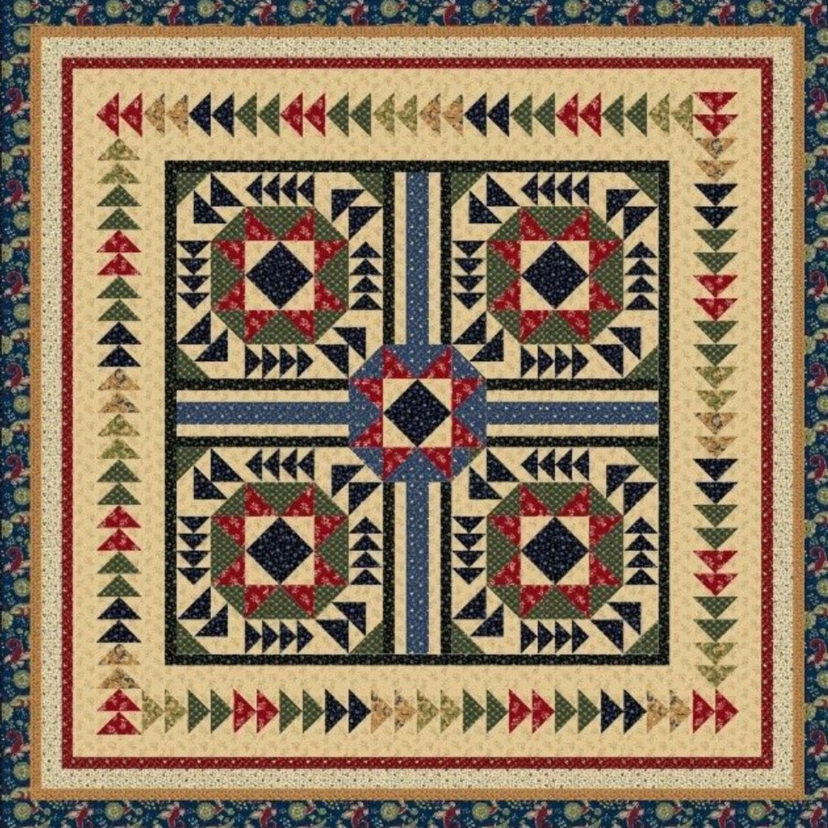 Vintage Charm - Bancroft Star Digital Download – quilt kit – colorful textile design