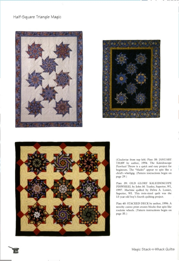 Magic Stack-n Whack Quilts – book – fabric panel included