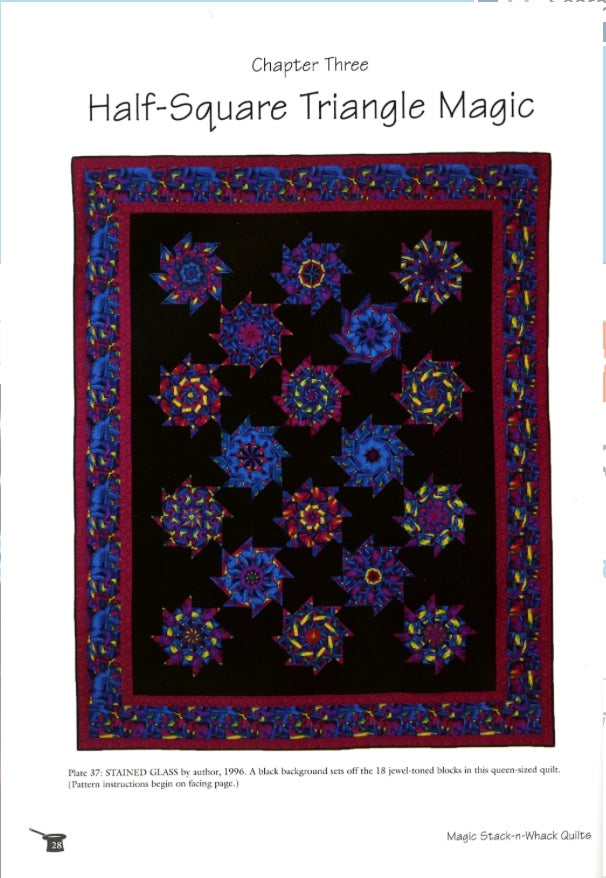 Magic Stack-n Whack Quilts – book – fabric panel included