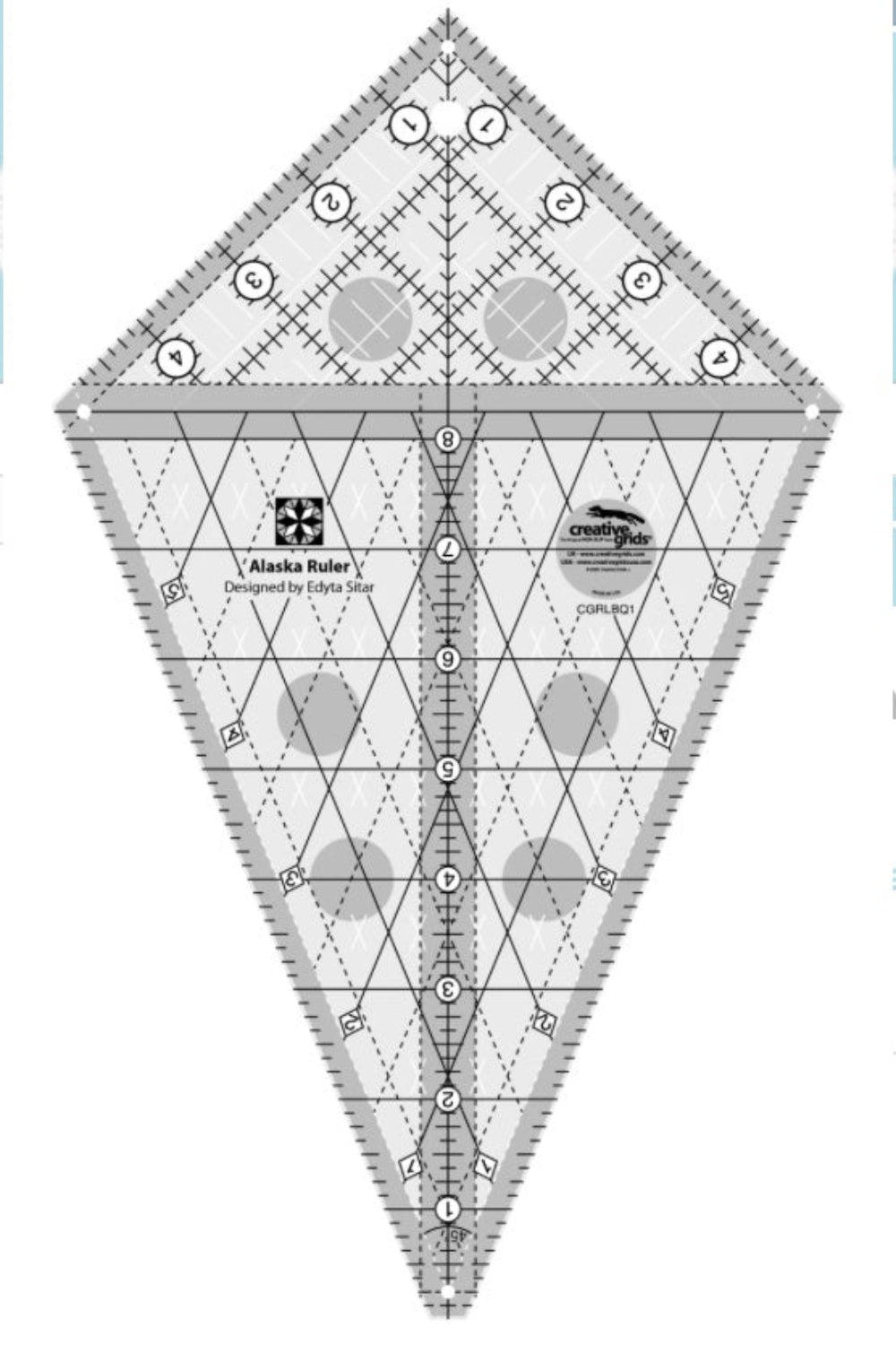 Creative Grids Alaska Quilt Ruler – notion – colorful textile design