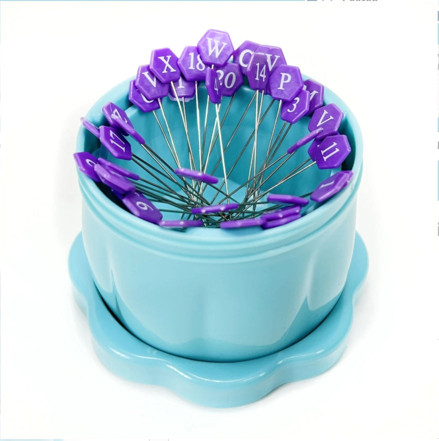 Magnetic Pin Cup Large Bohemian Blue – notion – colorful textile design
