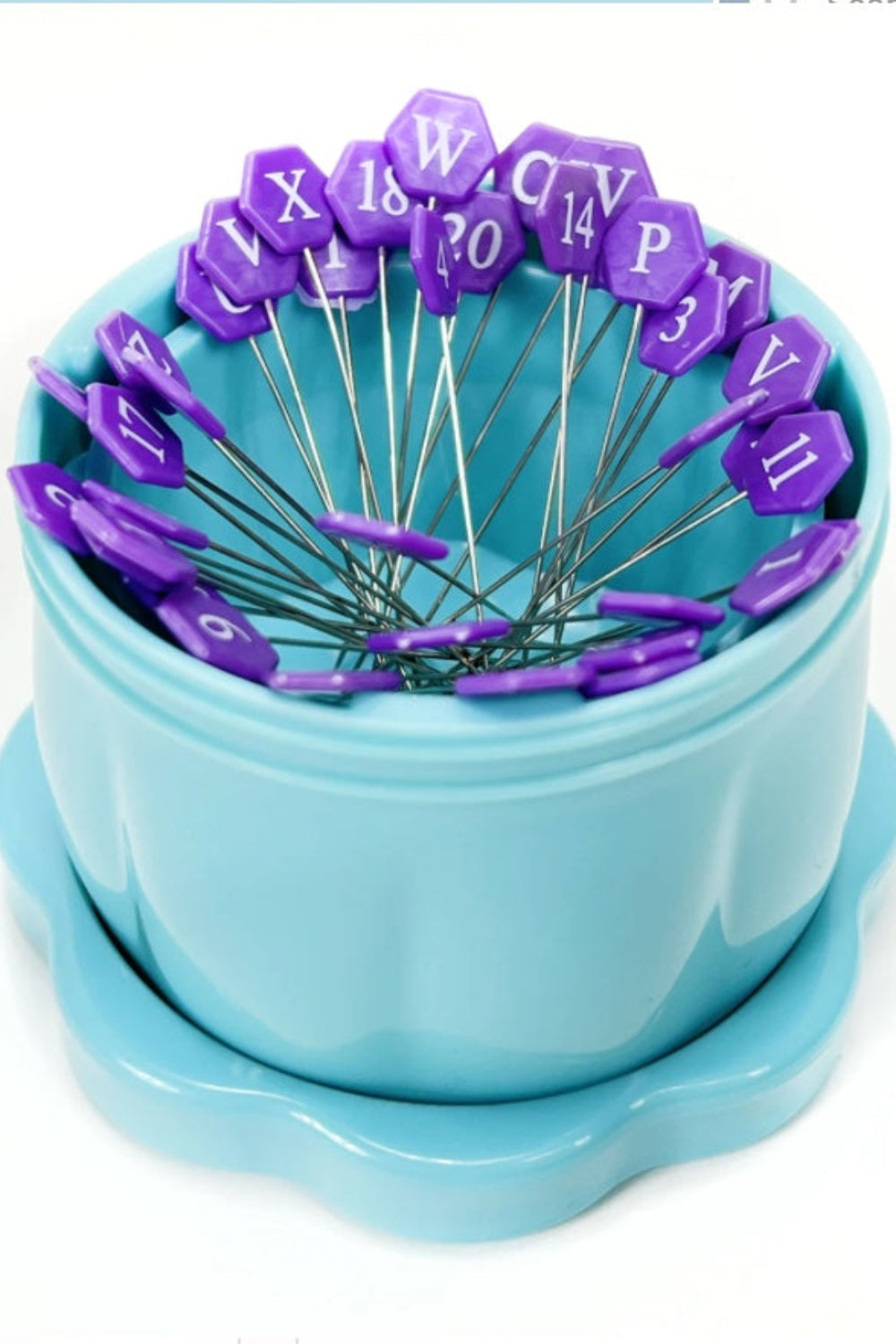 Magnetic Pin Cup Large Bohemian Blue – notion – colorful textile design