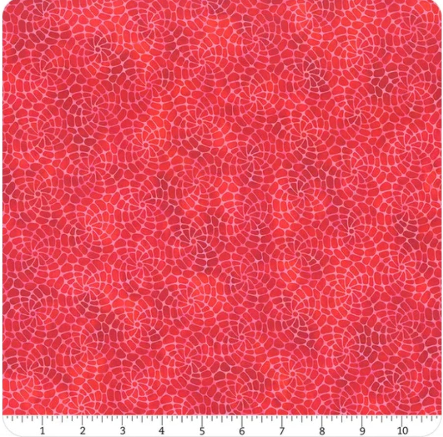 Sunshine Red Roses 3 yard cut – fabric – colorful textile design