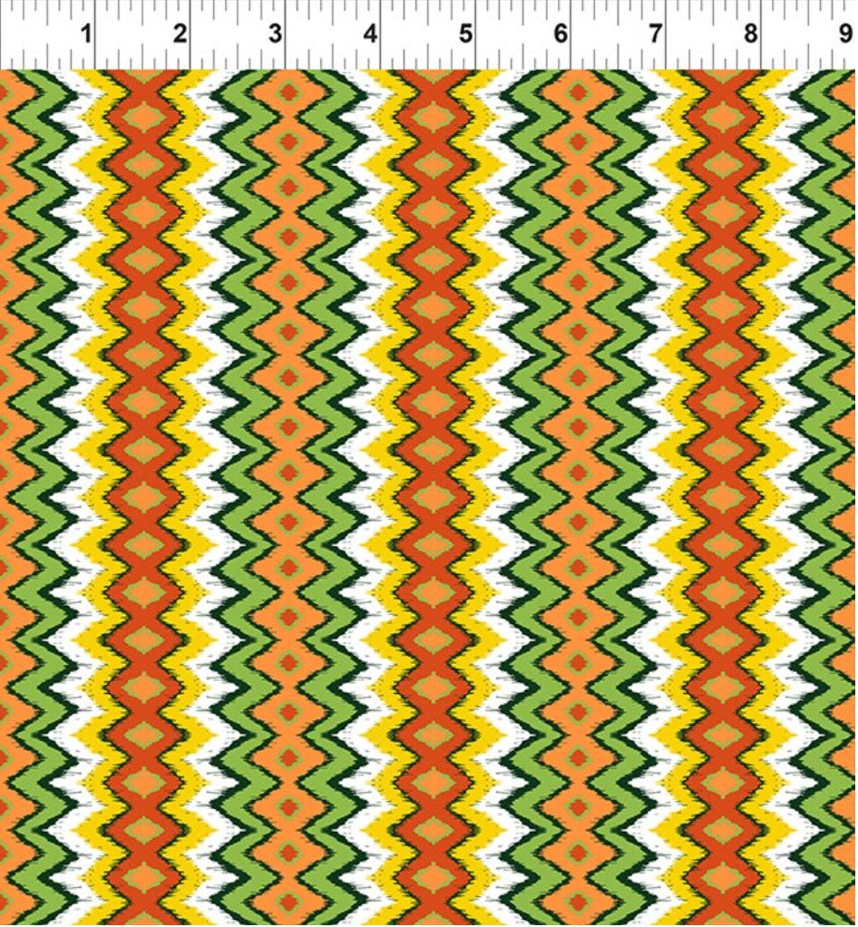 Jungle Friends Multi Stripe 3 yard cut – fabric – colorful textile design