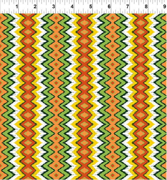 Jungle Friends Multi Stripe 3 yard cut – fabric – colorful textile design