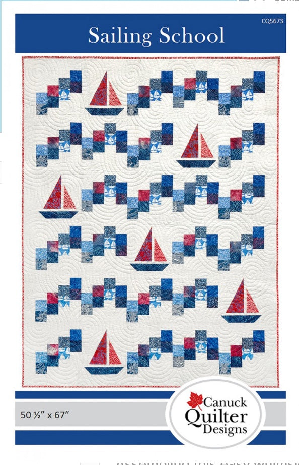 Sailing School – quilt pattern – colorful textile design