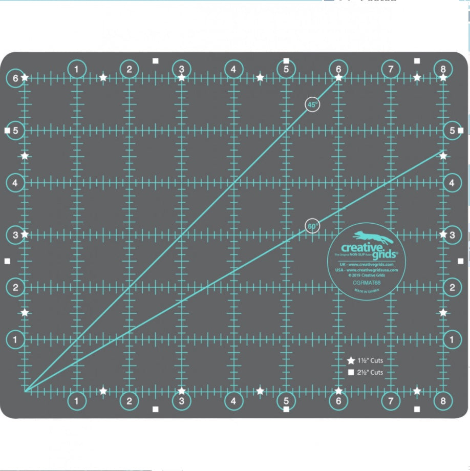 Creative Grids Self-Healing Double Sided Rotary Cutting Mat 6in x 8in – notion – colorful textile design