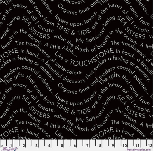 Writing on the Wall - Script - Black – fabric – colorful textile design
