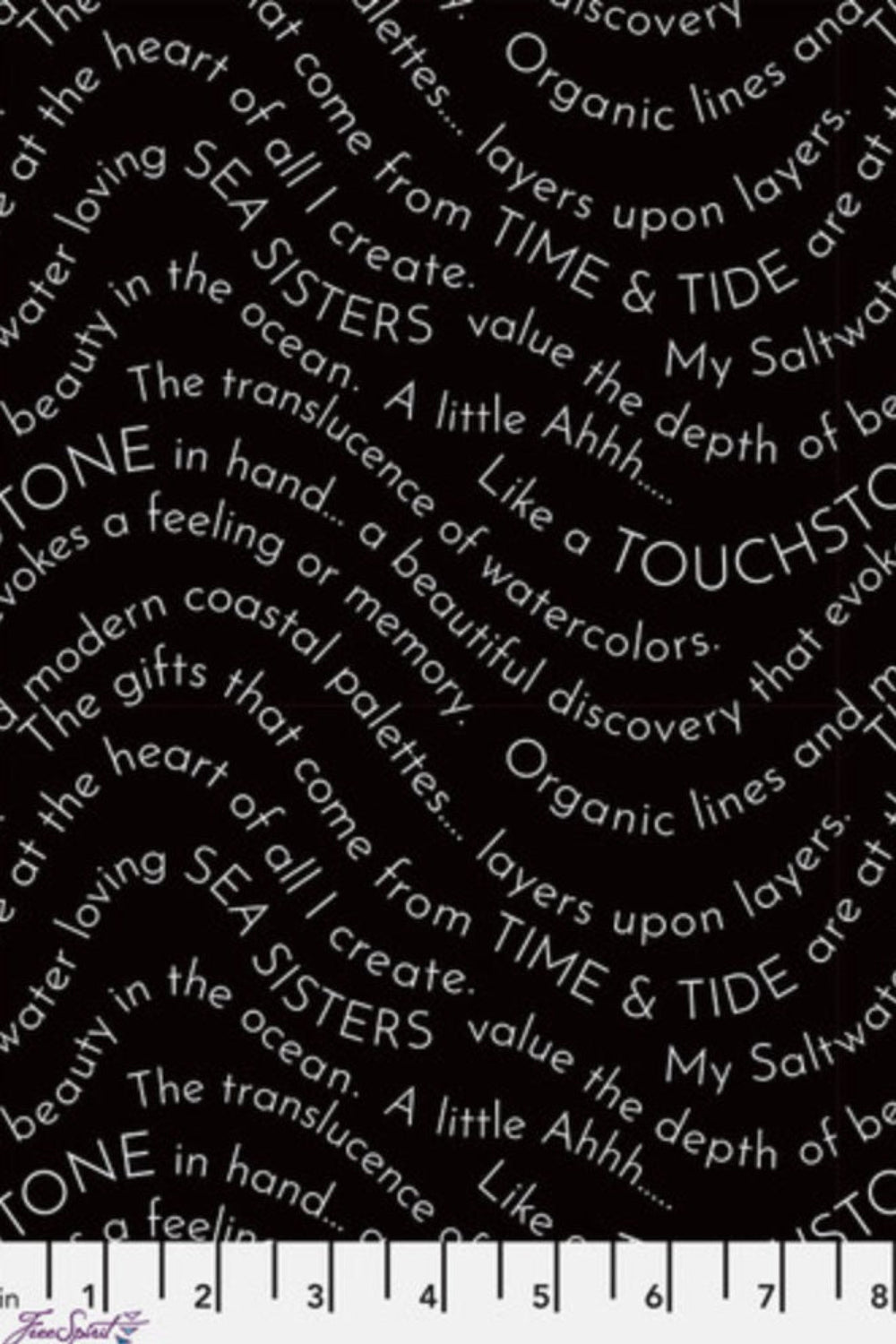 Writing on the Wall - Script - Black – fabric – colorful textile design