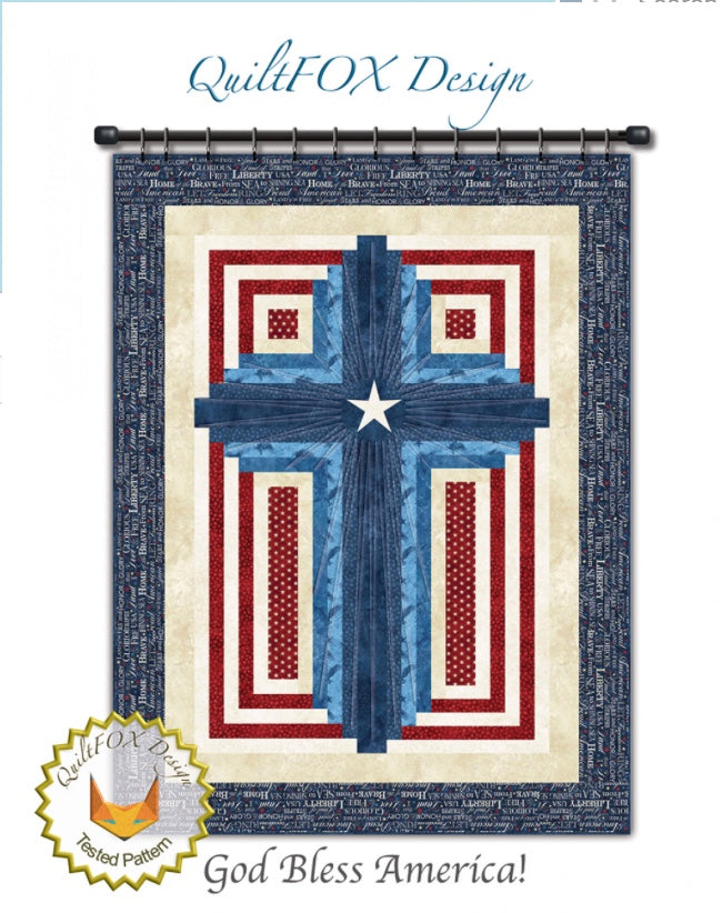 God Bless America! – quilt pattern – colorful textile design