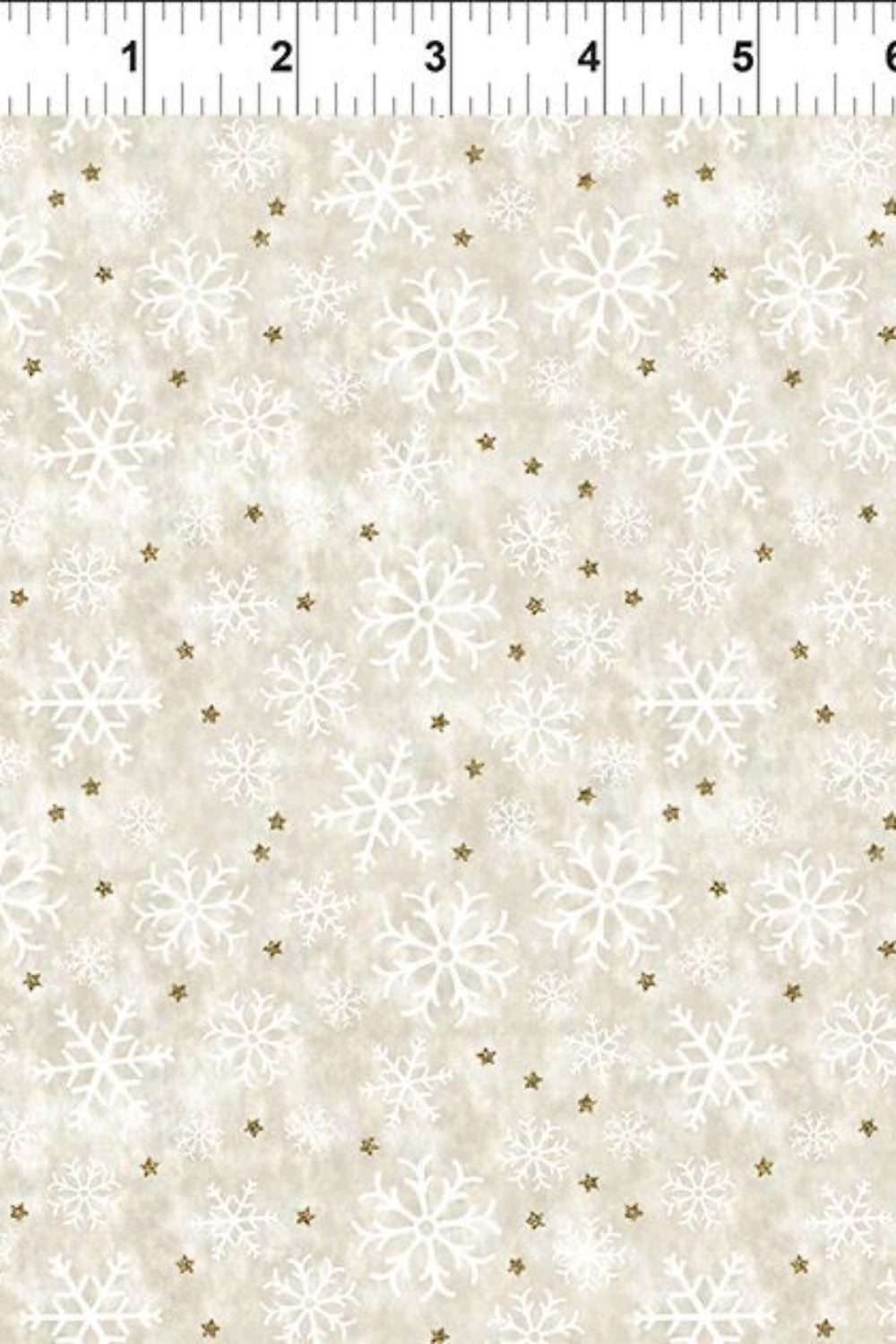 Winter Solstice II Cream Snowflakes Metallic – fabric – colorful textile design