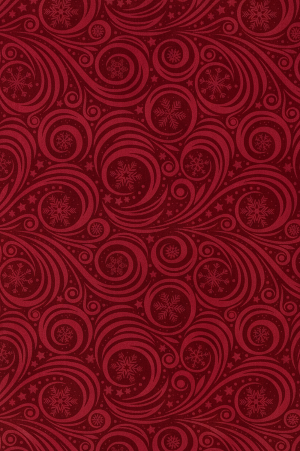 Winter Solstice II Red Snow Swirl quilting cotton styled with quilting notions – winter sewing inspiration