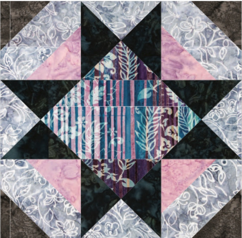 A Walk in the Woods BOM: Month 5 – block of the month – colorful textile design