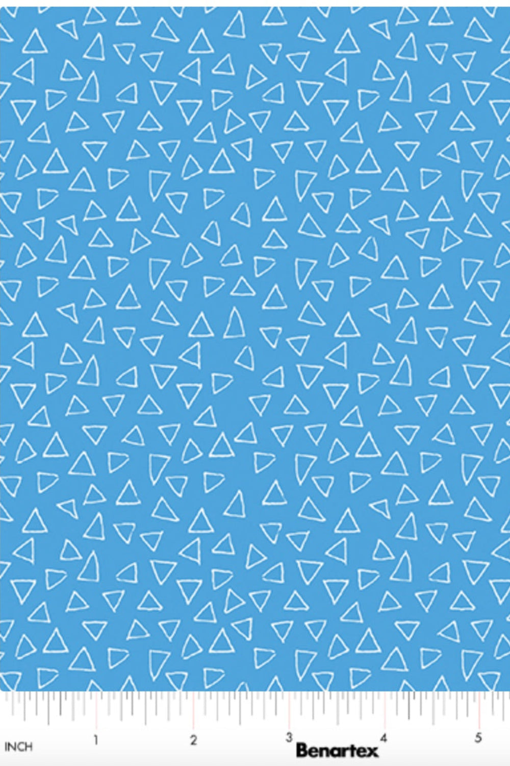 Safari Fun – Floating Triangles – Blue – fabric – colorful textile design