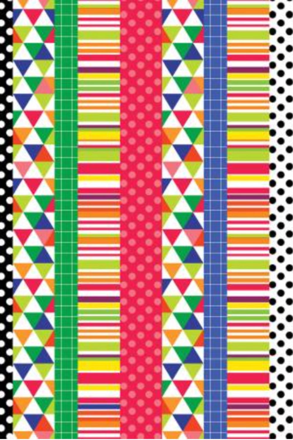 Safari Fun – Playful Strip Multi – fabric – colorful textile design