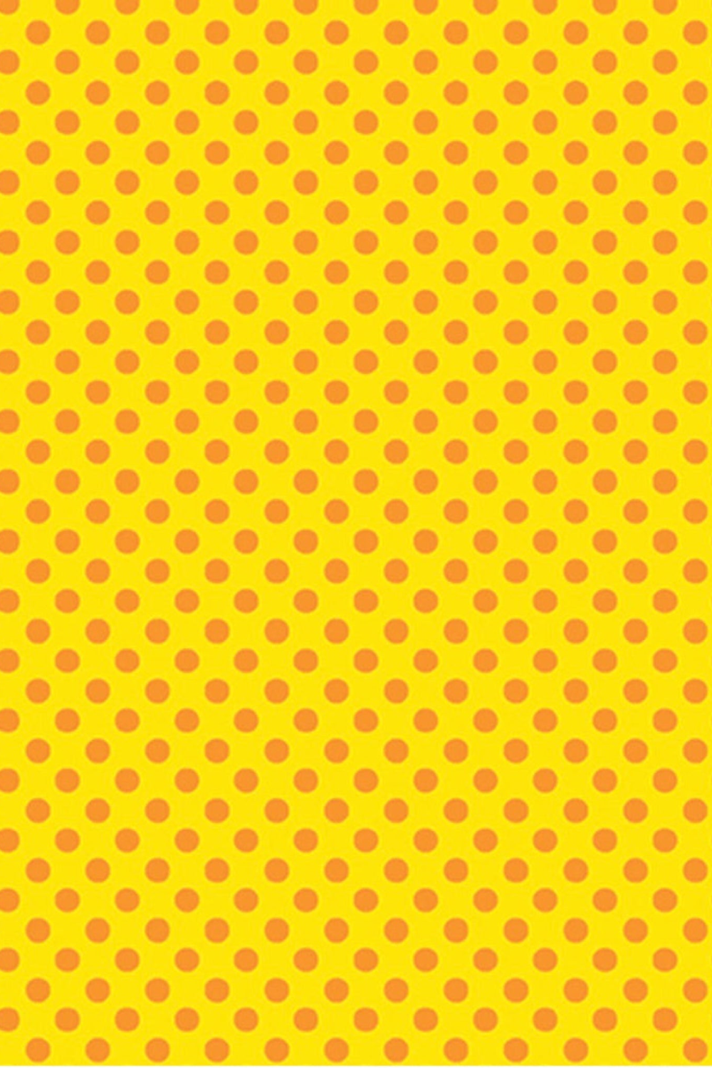 Safari Fun Random Dots Yellow/Orange by Terry Runyan for Benartex — orange dot outlines on sunny yellow quilting cotton — 100% cotton, 43–44" wide