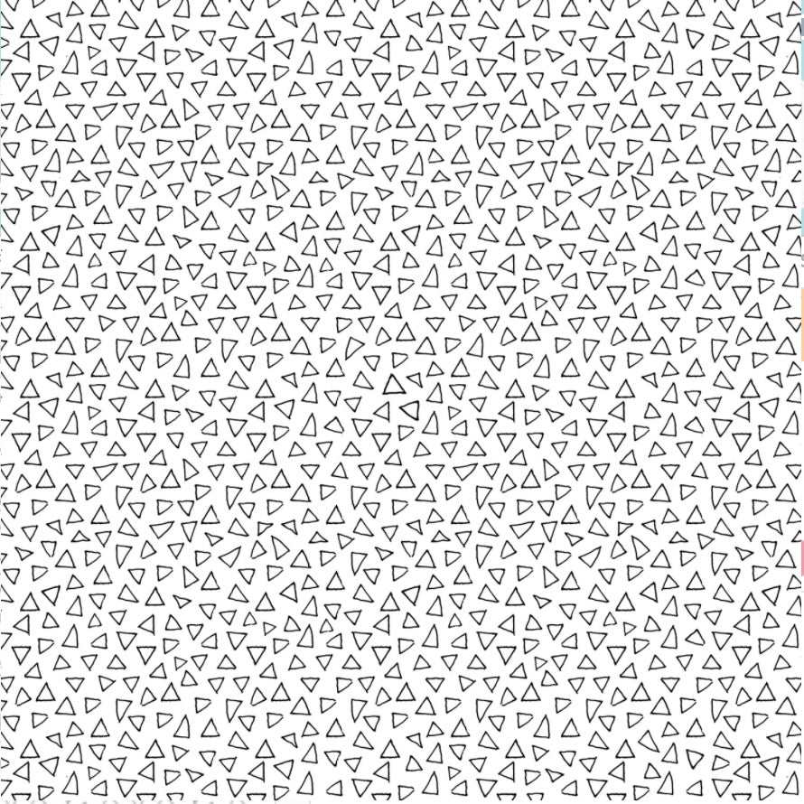 Safari Fun – Floating Triangles – White/Black – fabric – colorful textile design