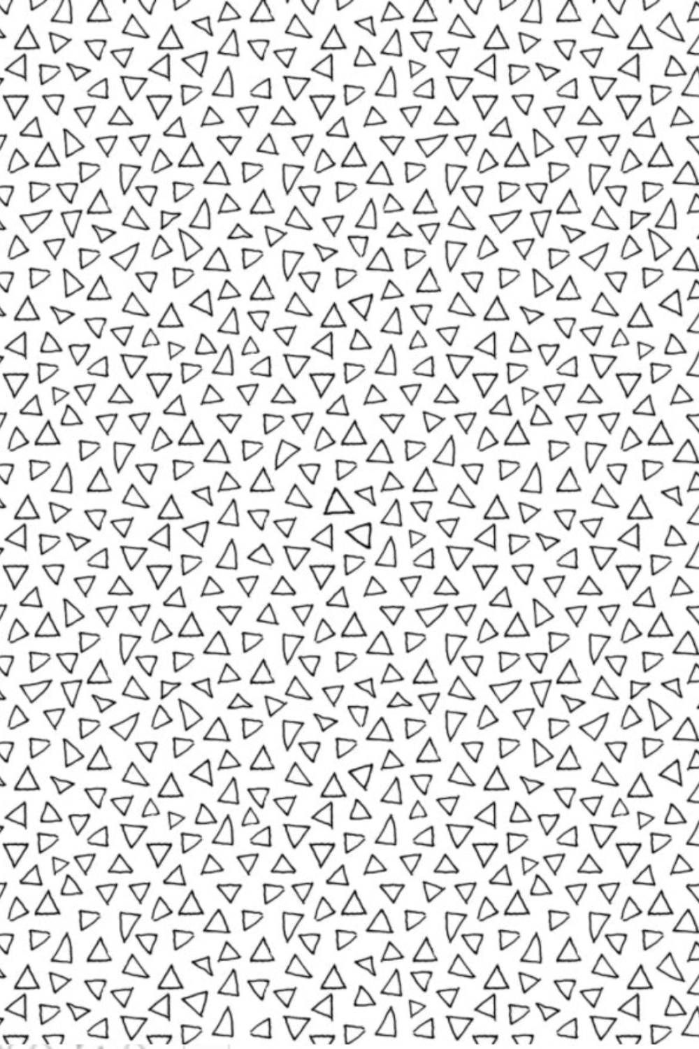 Safari Fun Floating Triangles White/Black by Terry Runyan for Benartex — scattered black hand-drawn triangle outlines on crisp white quilting cotton — 100% cotton, 43–44" wide