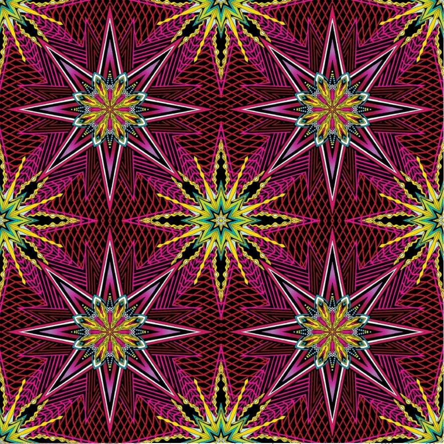 What If - Radio Star Red/Multi – fabric – colorful textile design