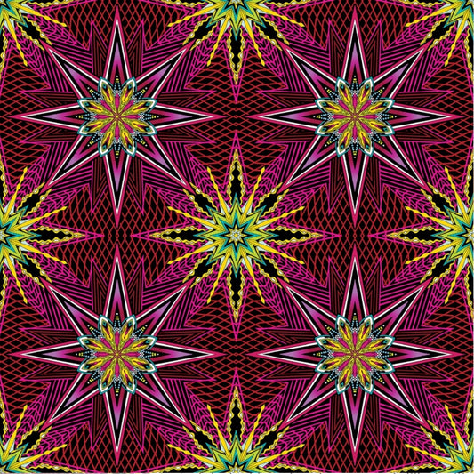 What If - Radio Star Red/Multi – fabric – colorful textile design