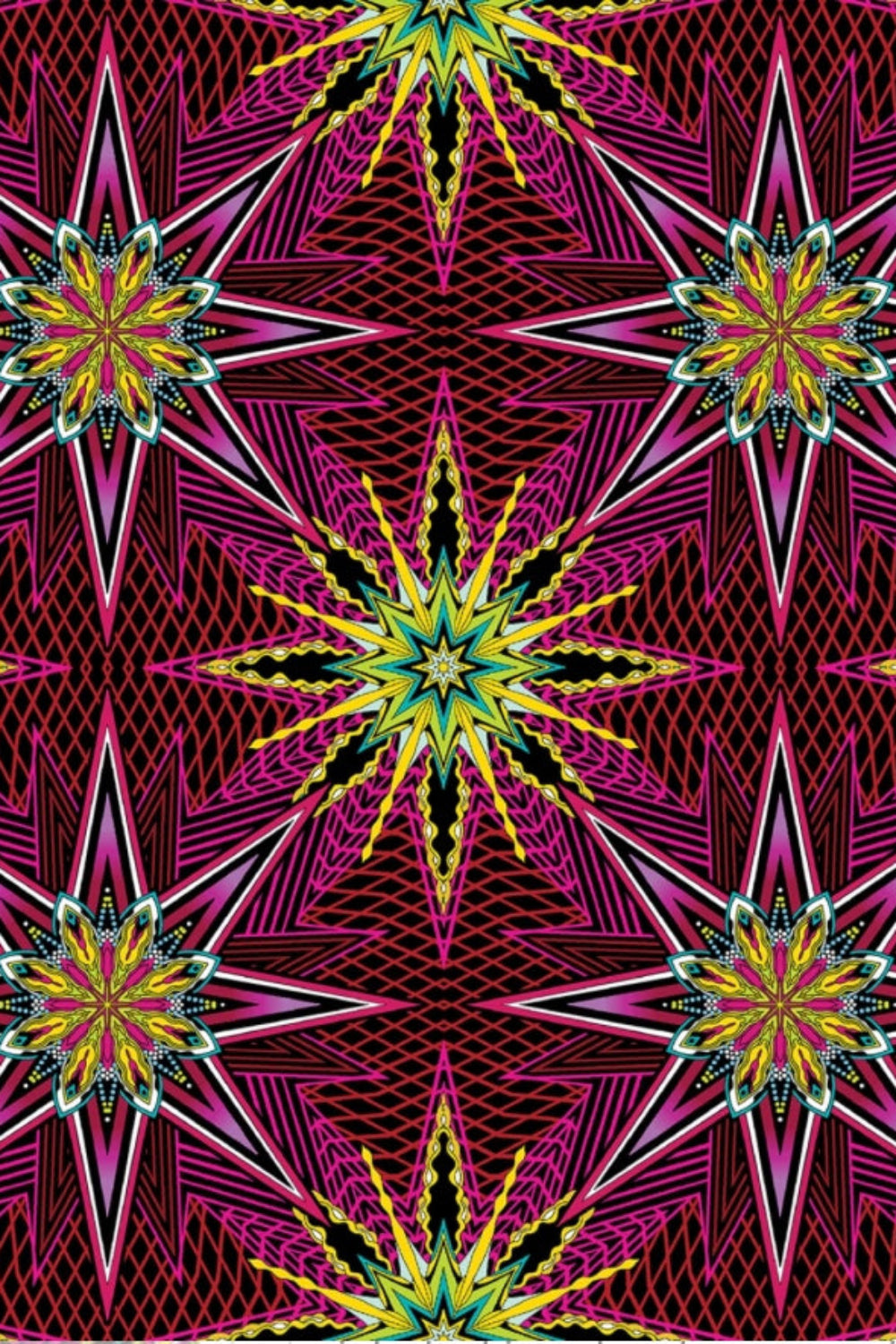 What If - Radio Star Red/Multi – fabric – colorful textile design