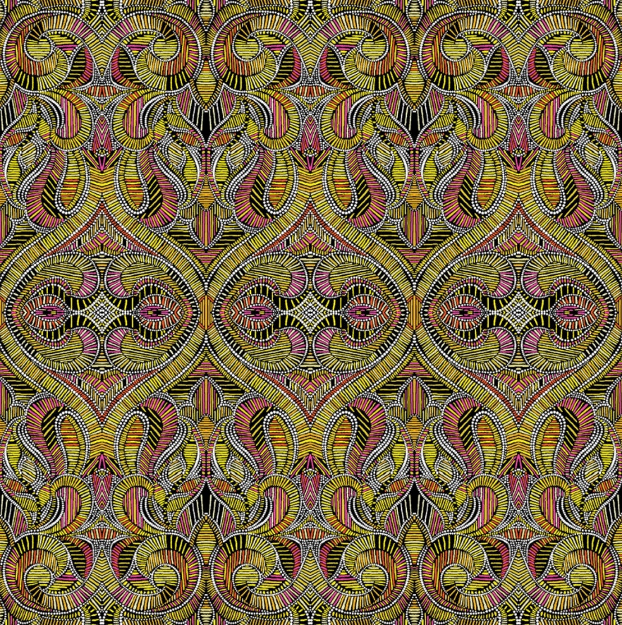 What If - Good Vibes Gold/Multi – fabric – colorful textile design
