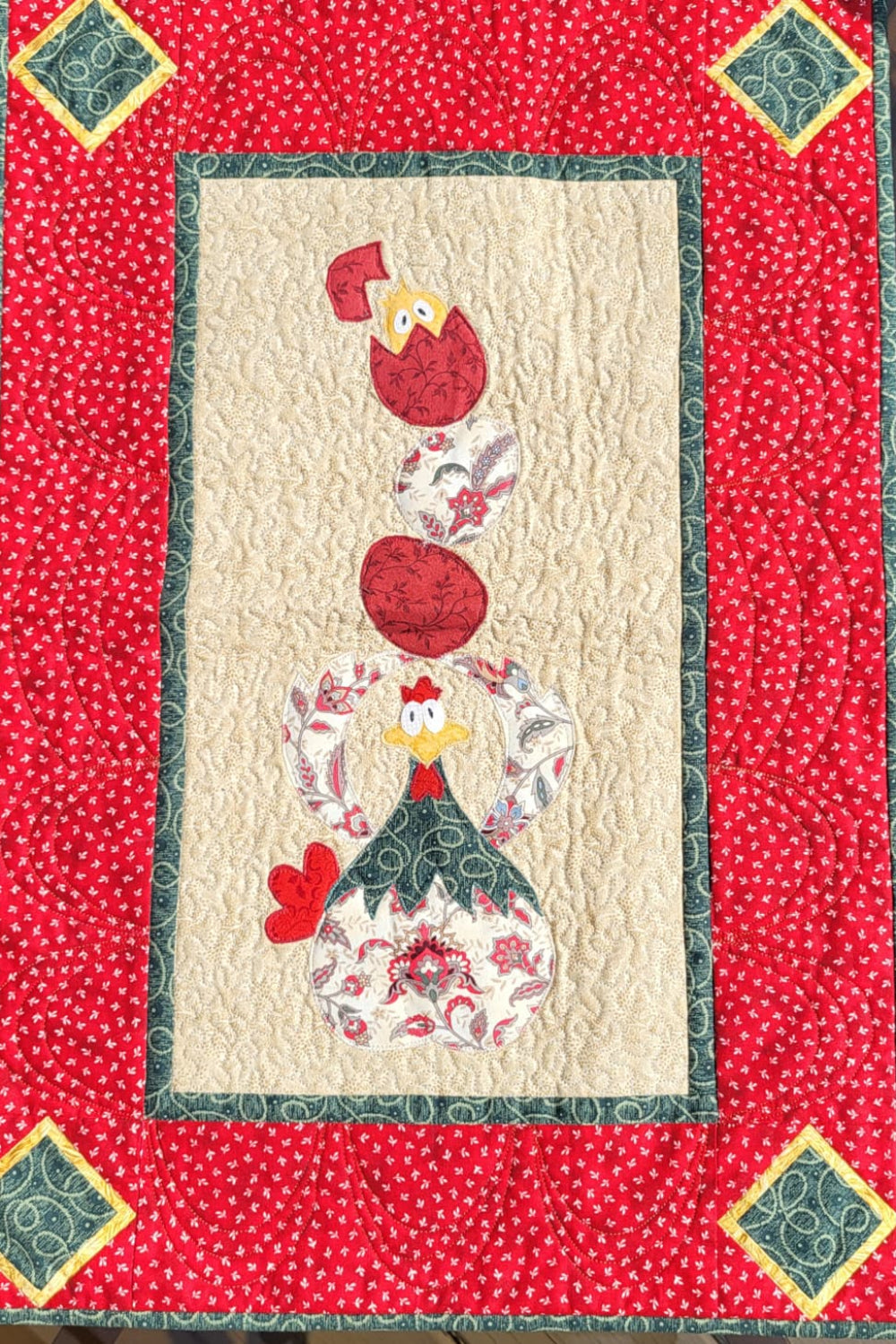 Chicken Coop 18.5" x 26.5" Handmade Wall Hanging & Table Topper