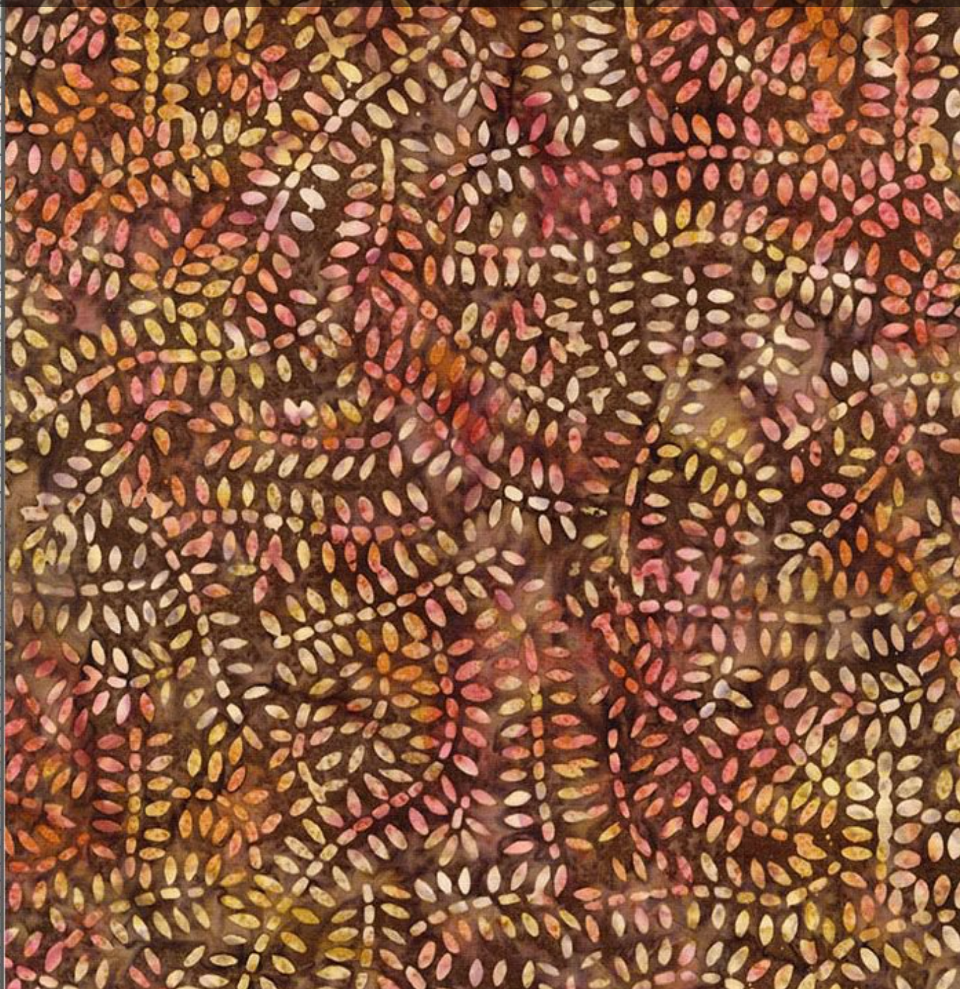 Tonga - Truffle Rainfall Leaves – fabric – colorful textile design