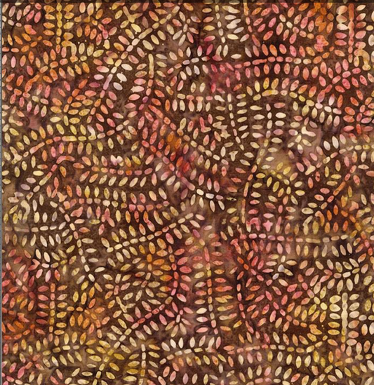 Tonga - Truffle Rainfall Leaves – fabric – colorful textile design