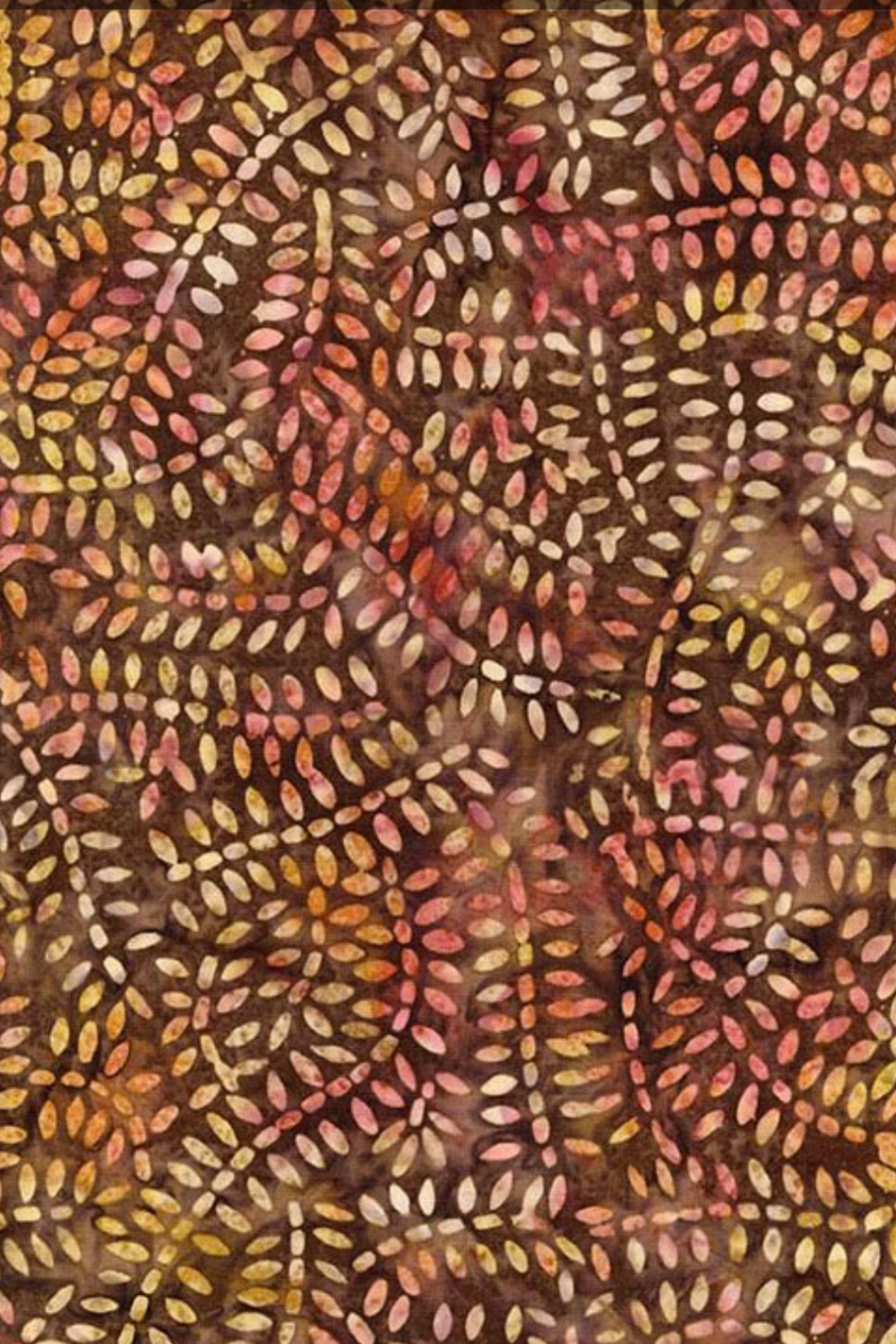 Tonga - Truffle Rainfall Leaves – fabric – colorful textile design