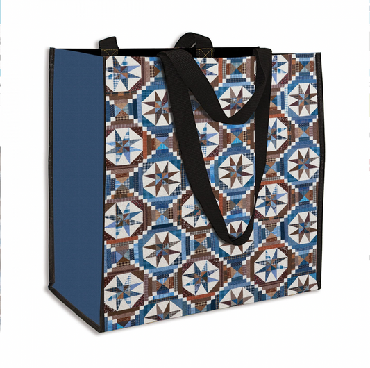 Bonnie Hunters Smith Mountain Morning Quilt Eco Tote – notion – colorful textile design
