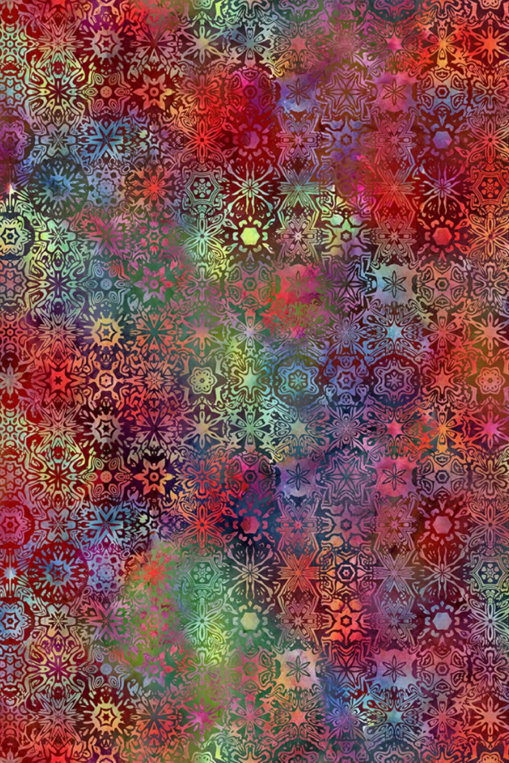 Impressions by Jason Yenter, Multi Small Mosaic – fabric – colorful textile design