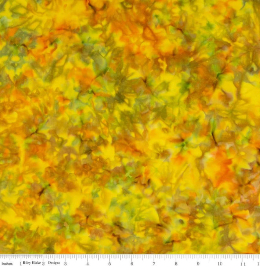 Expressions Batiks Hand-Dyes Yellow Orange Multi 3 – fabric – colorful textile design