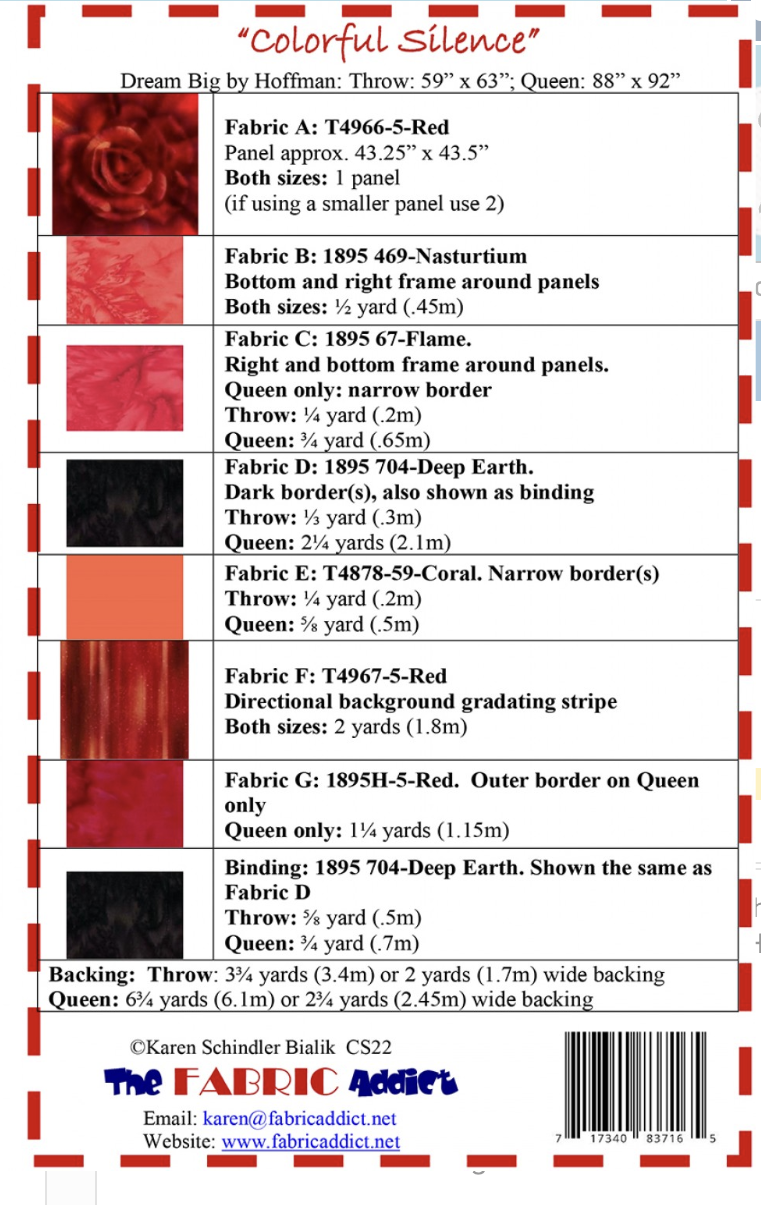 Colorful Silence – quilt pattern – colorful textile design