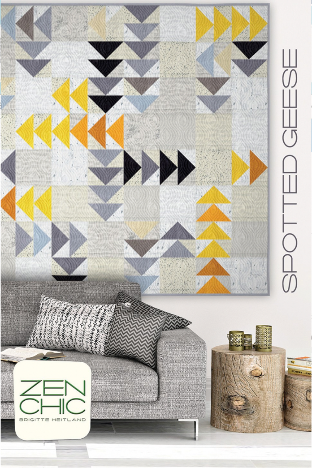 Spotted Geese – quilt pattern – modern patchwork