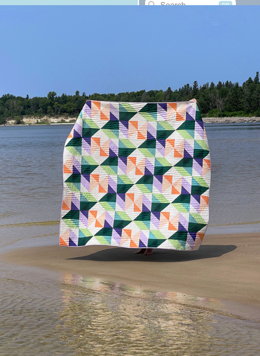 Victoria Beach – quilt pattern – made from baby clothes