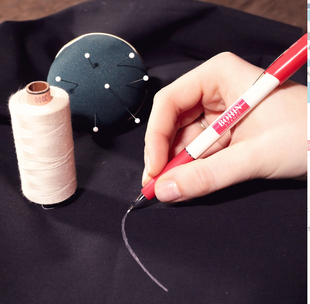 Bohin Mechanical Pencil .9mm White – notion – colorful textile design