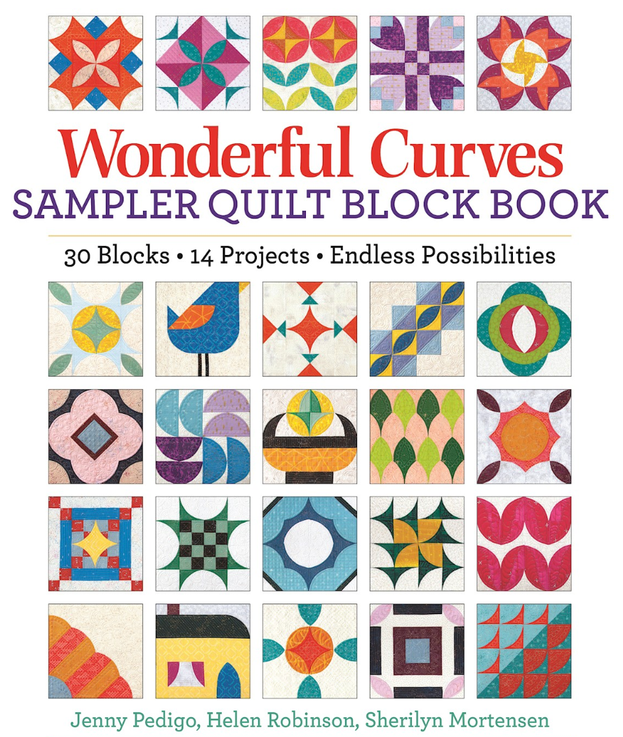 Wonderful Curves Sampler Quilt Block Book – book – colorful textile design