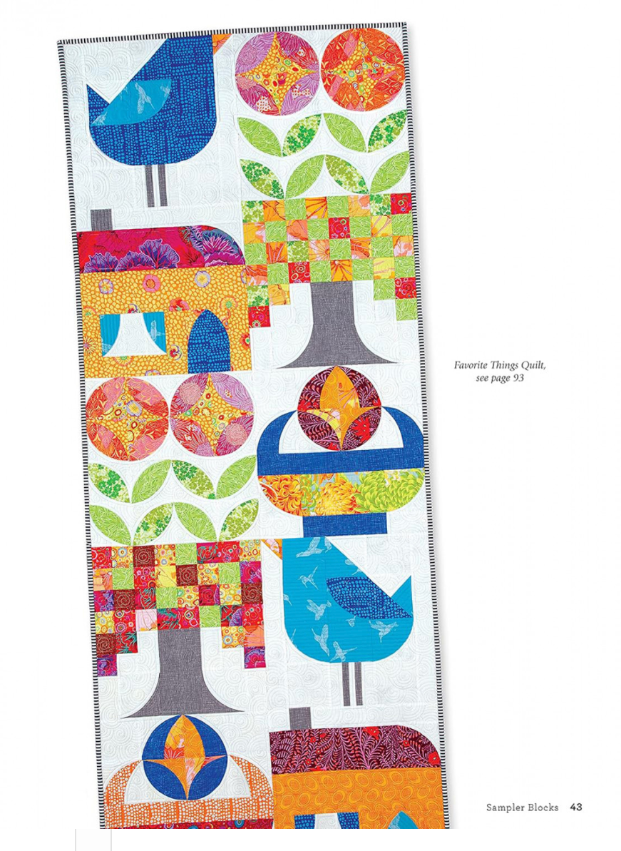 Wonderful Curves Sampler Quilt Block Book – book – colorful textile design