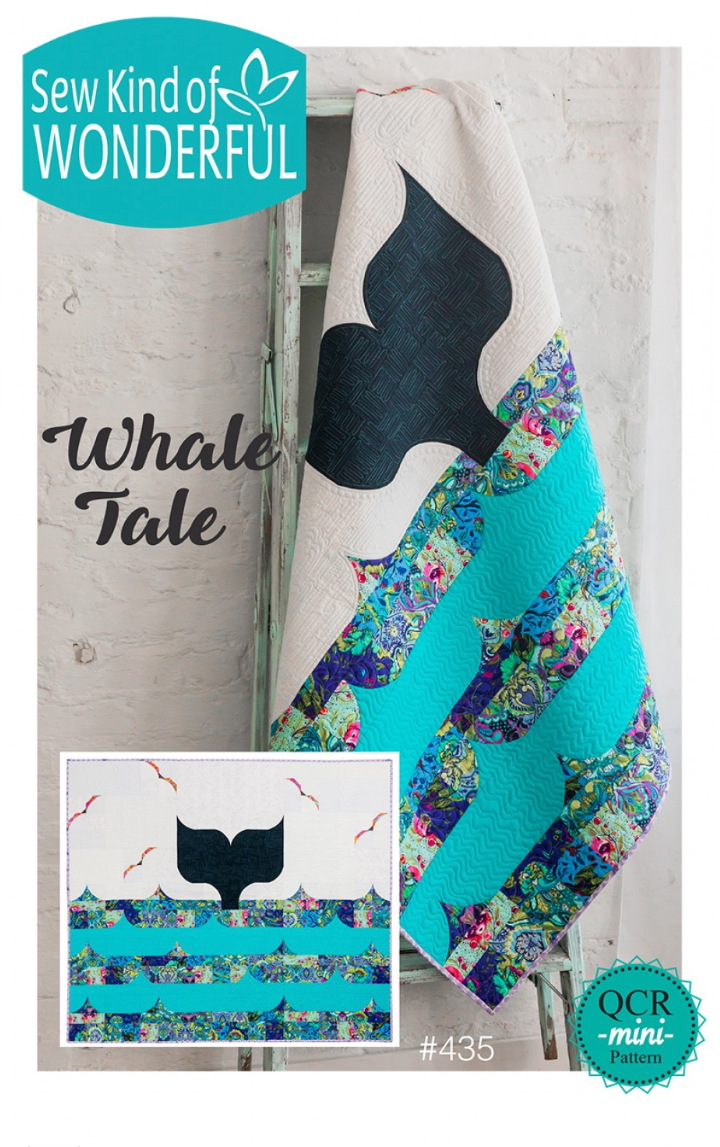 Whale Tale – quilt pattern – colorful textile design