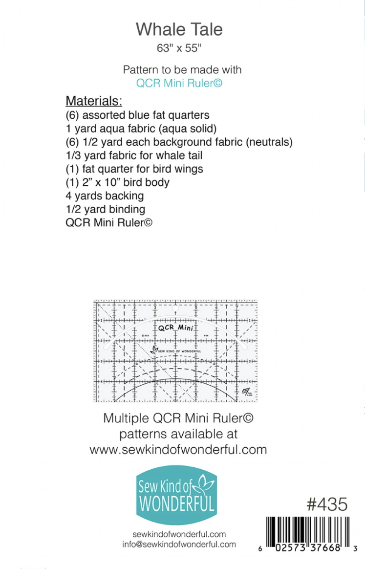 Whale Tale – quilt pattern – colorful textile design