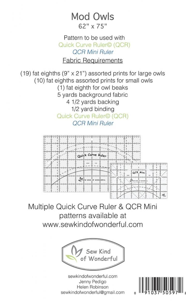 Mod Owls – pattern – colorful textile design